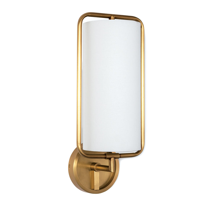 Geo Rectangle Sconce - Natural Brass