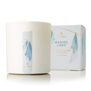 Thymes Washed Linen Poured Candle
