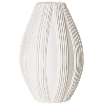 Alpine Olive Vase, White