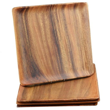 Acacia Wood Square Plate/Tray 10