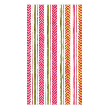 Guest Towel Napkins - Carmen Stripe Fuchsia