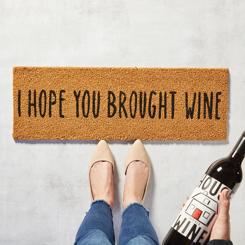 Door Mat- Brought Wine