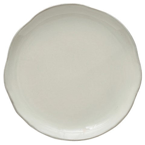 Stoneware Scalloped Plate, Reactive Glaze