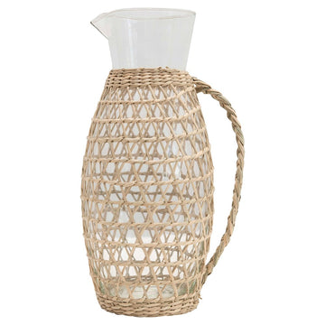 Woven Seagrass Sleeve Pitcher - B/O