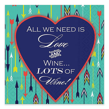 Cocktail Napkin - All We Need Is Love