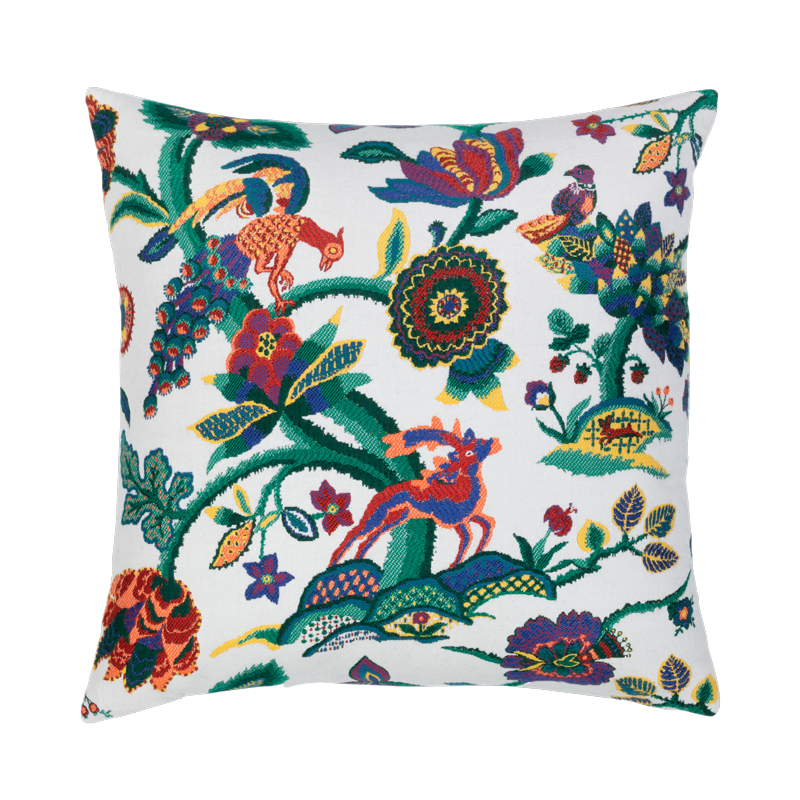 Folk Art Jewel Outdoor Pillow