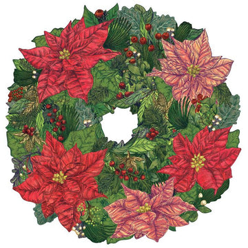 Die-Cut Poinsettia Wreath Placemats