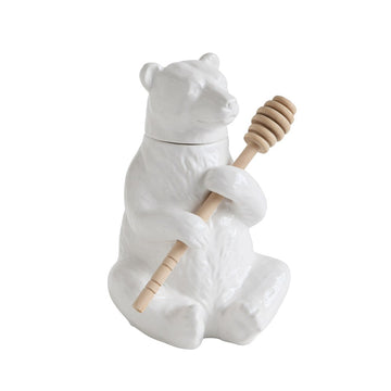 Ceramic Bear Honey Pot