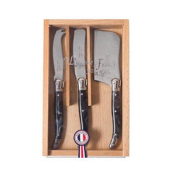 Laguiole Mini Cheese Set - Black Marble