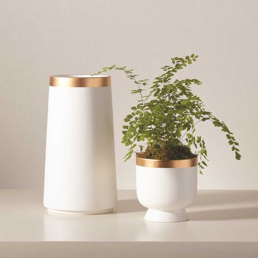 Modern Gold Banded Vase Large