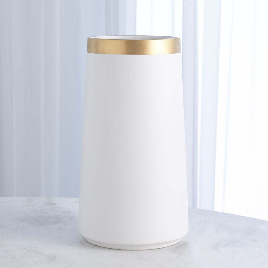 Modern Gold Banded Vase Large