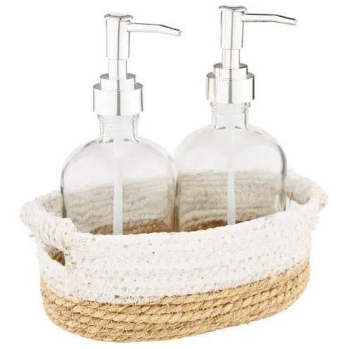 Glass Soap Pump Set