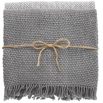 Grey Woven Hand Towel Set