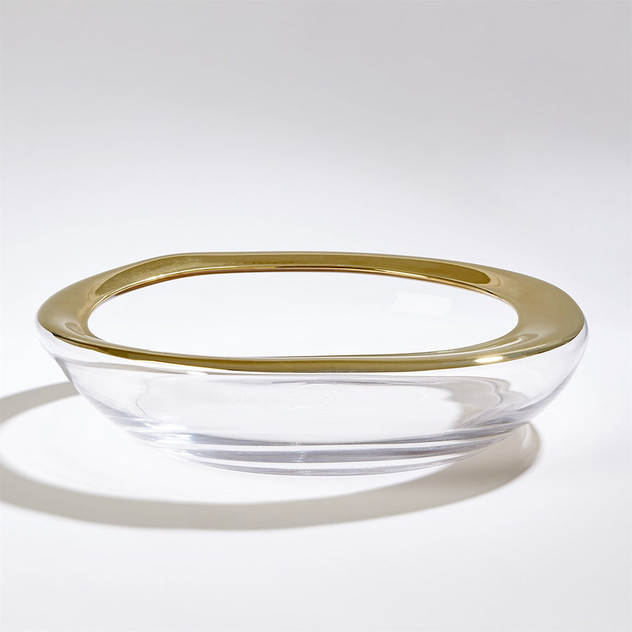 Organic Formed Vase-Gold Rim