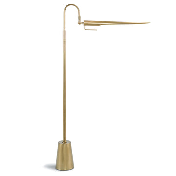 Raven Floor Lamp - Natural Brass