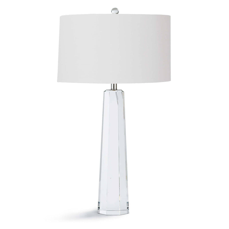 Tapered Hex Crystal Table Lamp