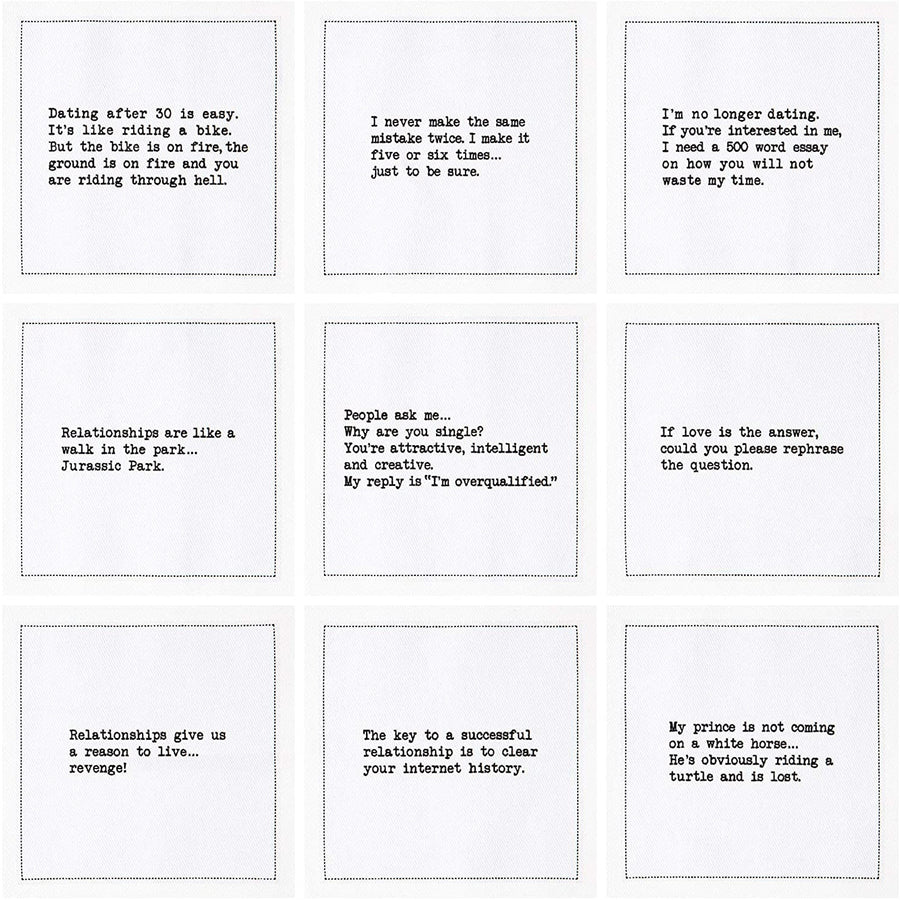 White Cotton Cocktail with Relationship Quotes - 4.5