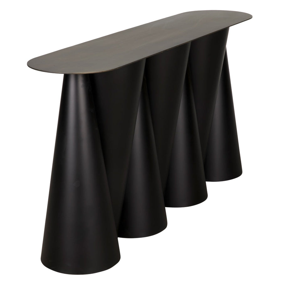 Salt and Pepper Console, Black Steel
