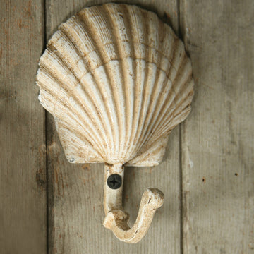 Seashell Wall Hook- Antique White