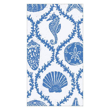 Seychelles Paper Guest Towel Napkins in Blue
