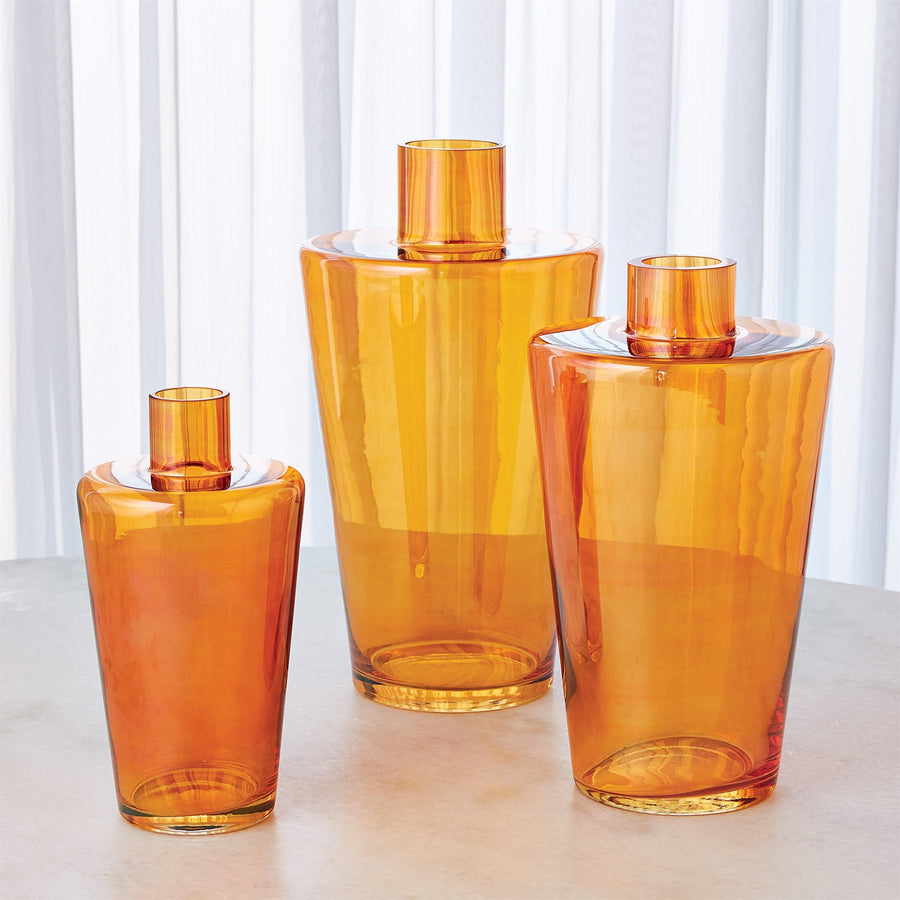 Shoulder Vase-Luster Orange