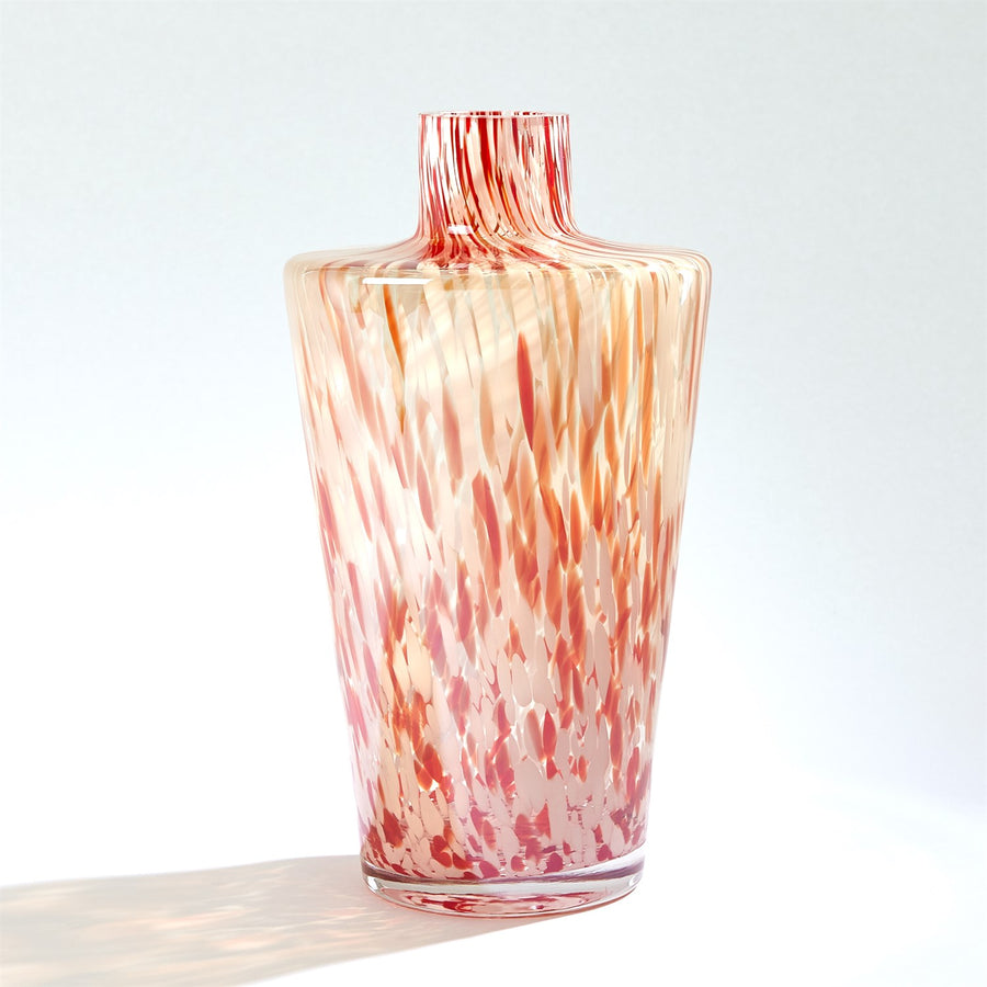 Confetti Shoulder Vase-Red/Beige