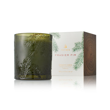 Thymes Green Glass Candle - Frasier Fir