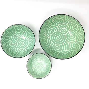 Kiri Bowl - Sea Green Swirl