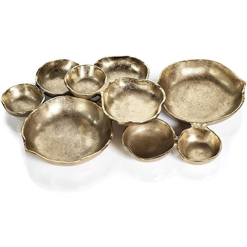 Cluster of Twelve Gold Serving Bowls