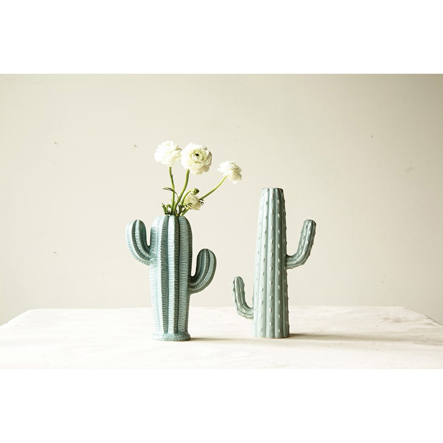 Stoneware Cactus Vase