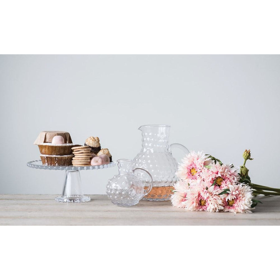 Glass Hobnail Pitcher