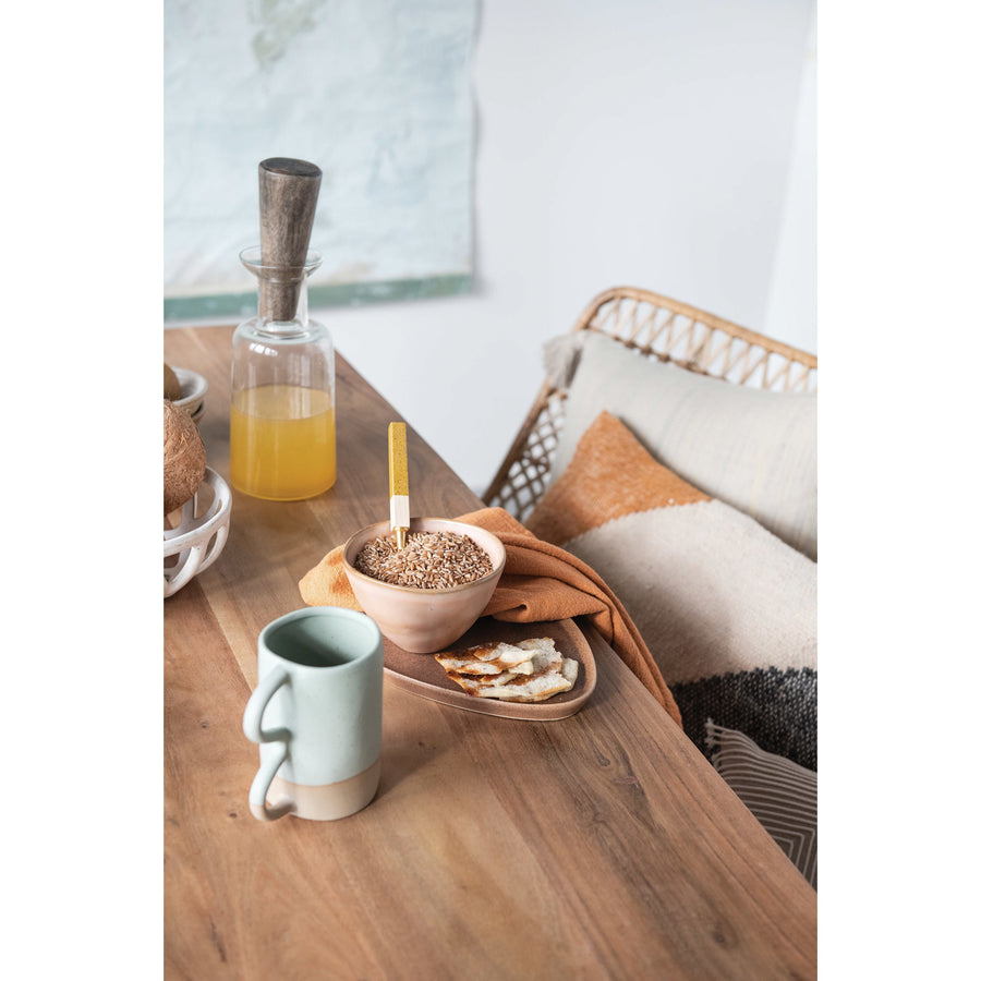 Stoneware Plate with Reactive Glaze