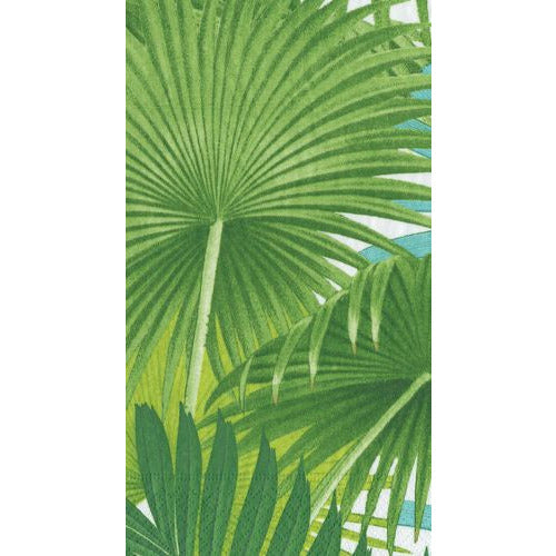 Palm Fronds White Guest Towel Napkins