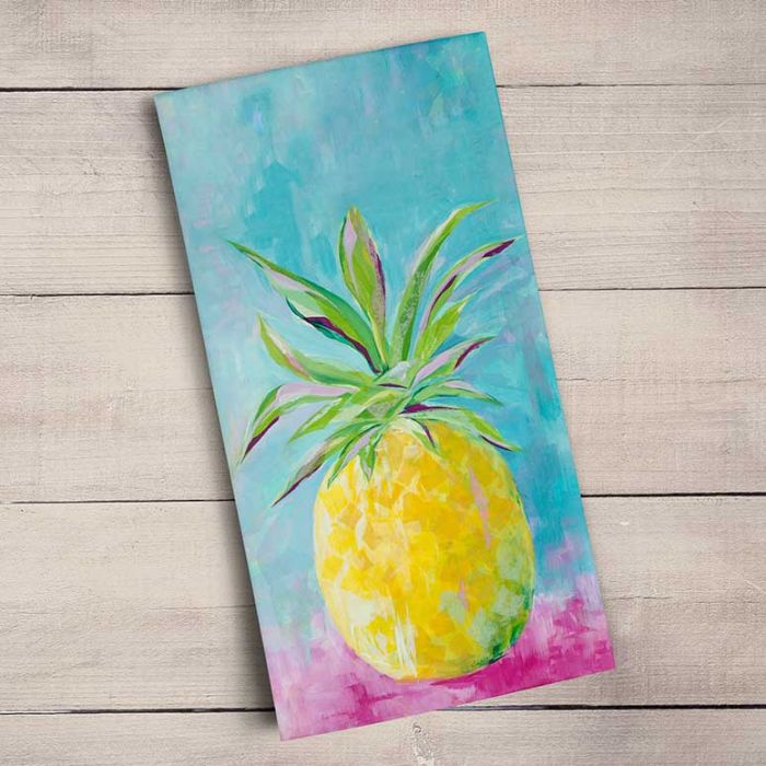 Painted Pineapple Tea Towel