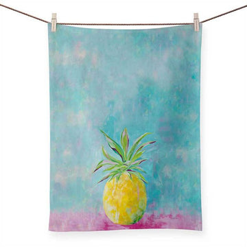 Painted Pineapple Tea Towel