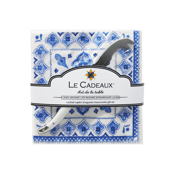 Cocktail Napkin & Laguiole Cheese Knife Gift Set