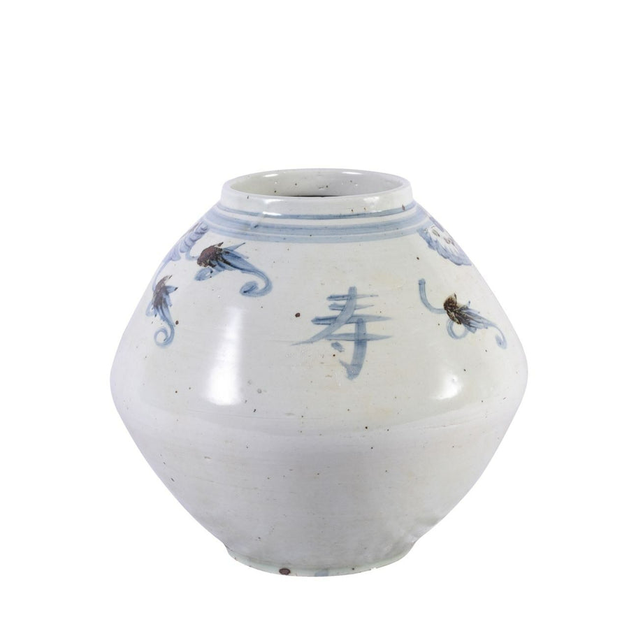 Blue & White Silla Longevity Tappered Pot