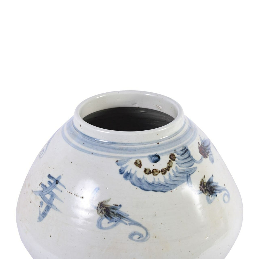 Blue & White Silla Longevity Tappered Pot