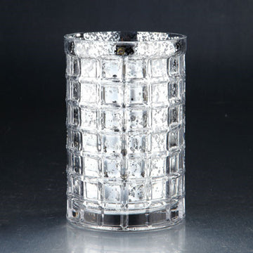 Glass Vase Silver